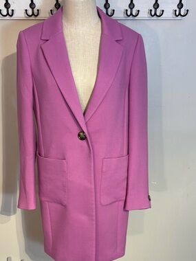 RW&CO. Pink Single-Button Spring Car Coat